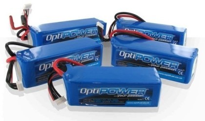 Selection of Opti-Power Lipo Batteries