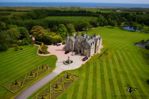 Aerial Picture of Menie House within the Grounds of Trump Golf Course