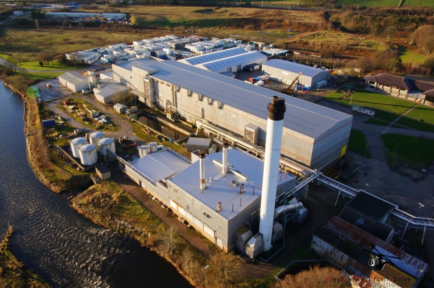 Aerial Picture of the old Inverurie Papermill