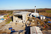 Aerial Pictures of the Demolition work at the Inverurie Papermill 