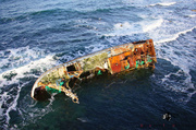 Aerial Picture of the Sovereign BF380 Shipwreck - Inverallochy
