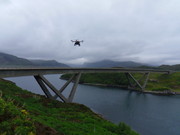 F550 Flying Over Kylesku Bridge 