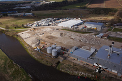 Aerial Picture of Inverurie Paper Mill Knocked Down