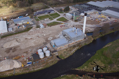 Aerial Picture of Inverurie Paper Mill Knocked Down