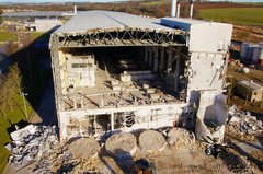 Aerial Pictures of the Demolition work at the Inverurie Papermill 