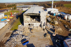 Aerial Pictures of the Demolition work at the Inverurie Papermill 