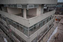 Aerial Picture of St Nicholas House during Demolision