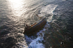 Aerial Picture of the Sovereign BF380 Shipwreck - Inverallochy
