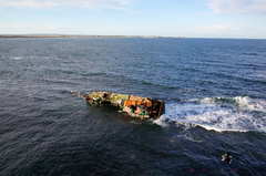 Aerial Picture of the Sovereign BF380 Shipwreck - Inverallochy